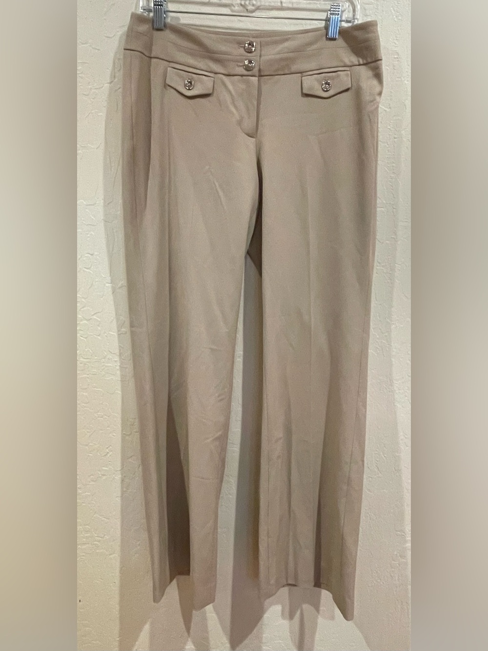 White House Black Market Legacy Modern Boot Tan Khaki Work Trousers 6R